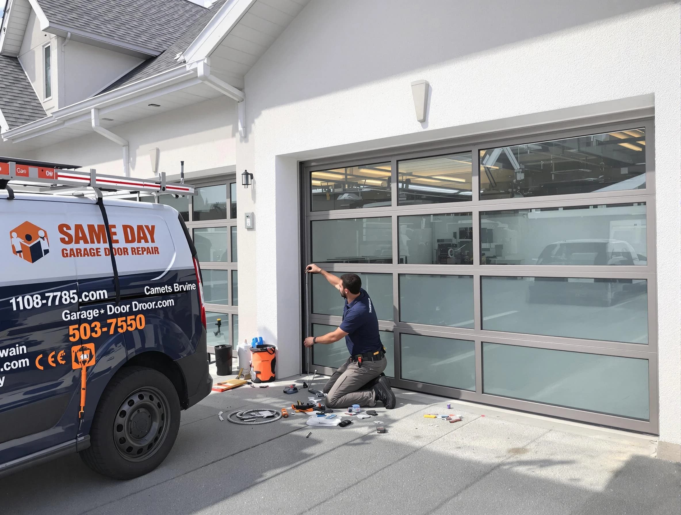 Same-day garage door repair service by Bedford Garage Door Repair in Bedford